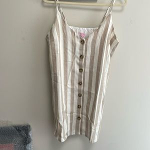 Pink lily striped dress